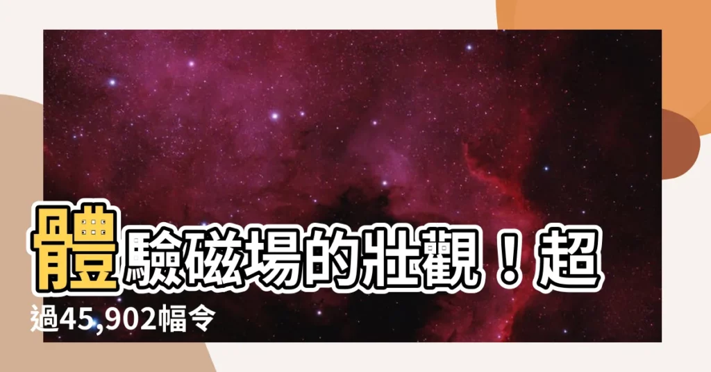 【磁場圖】體驗磁場的壯觀！超過45,902幅令人難以置信的磁場圖等著你
