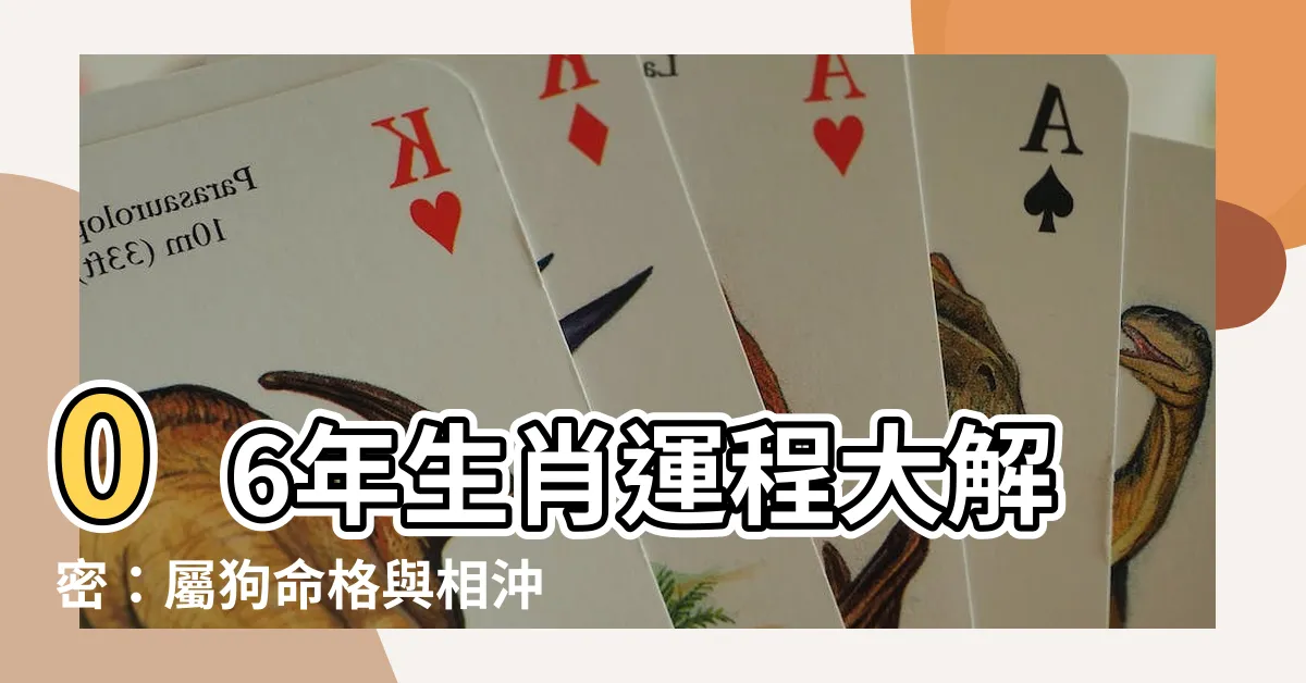 【06年生肖】06年生肖運程大解密：屬狗命格與相沖生肖完整分析
