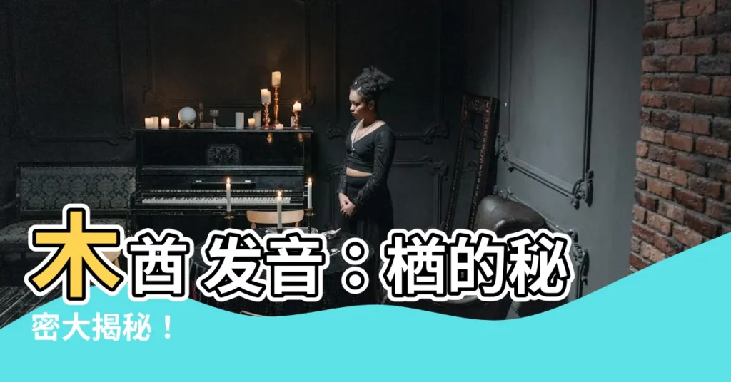 【木酋 發音】木酋 發音：楢的秘密大揭秘！