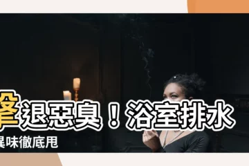 【浴室排水口臭味】擊退惡臭！浴室排水口異味徹底甩