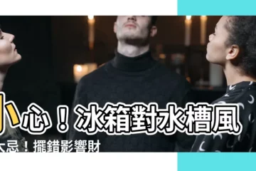 【冰箱對水槽風水】小心！冰箱對水槽風水大忌！擺錯影響財運！