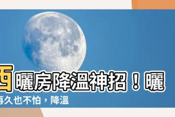 【西曬房 降温】西曬房降温神招！曬得再久也不怕，降温秘技一次搞定！
