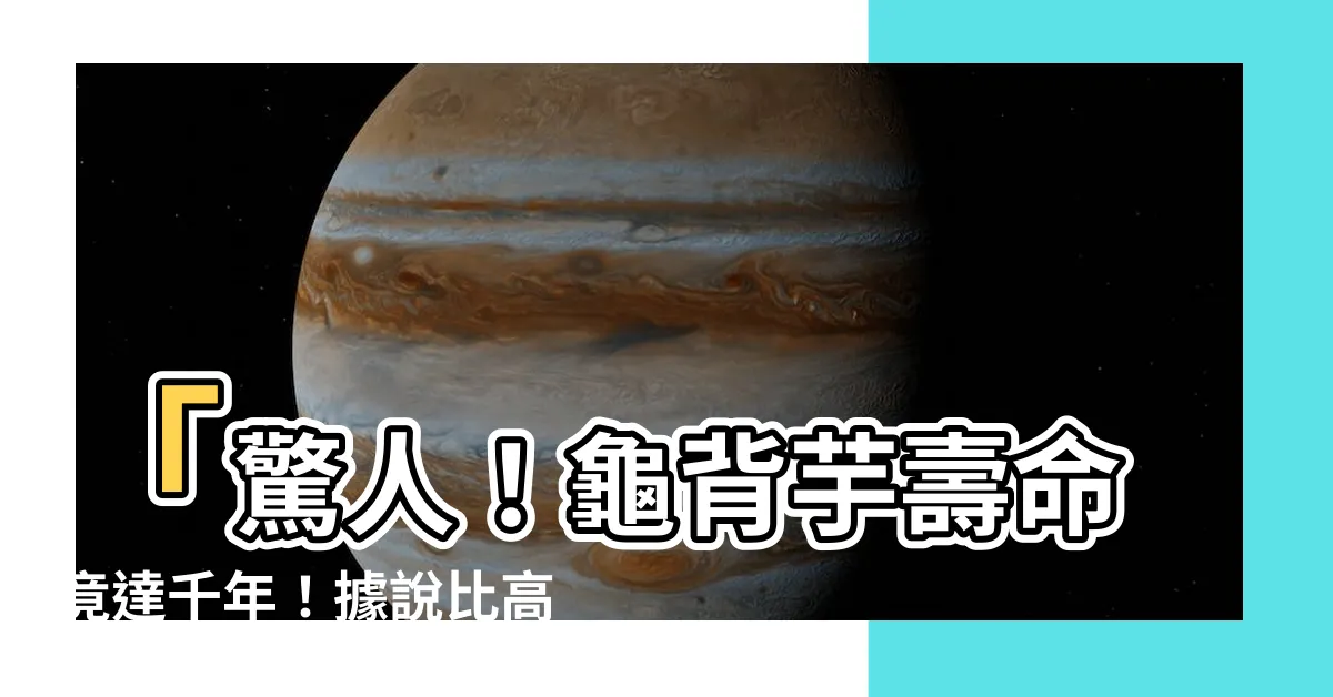 【龜背芋壽命】「驚人！龜背芋壽命竟達千年！據説比高雄1號還強！」