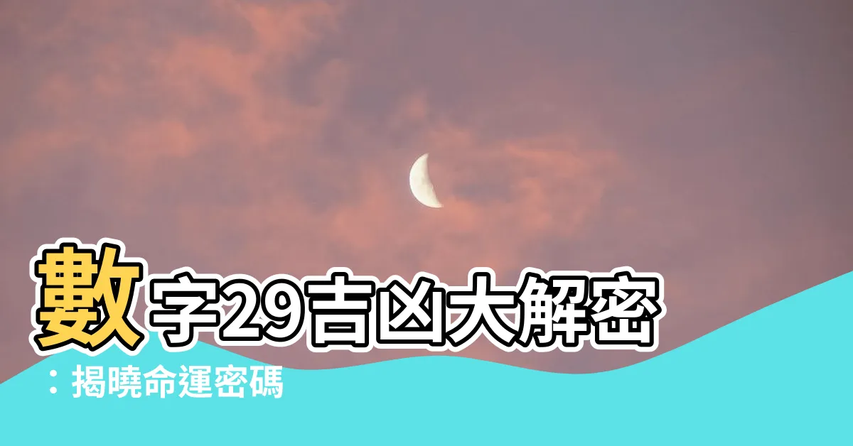 【29數字吉凶】數字29吉凶大解密：揭曉命運密碼