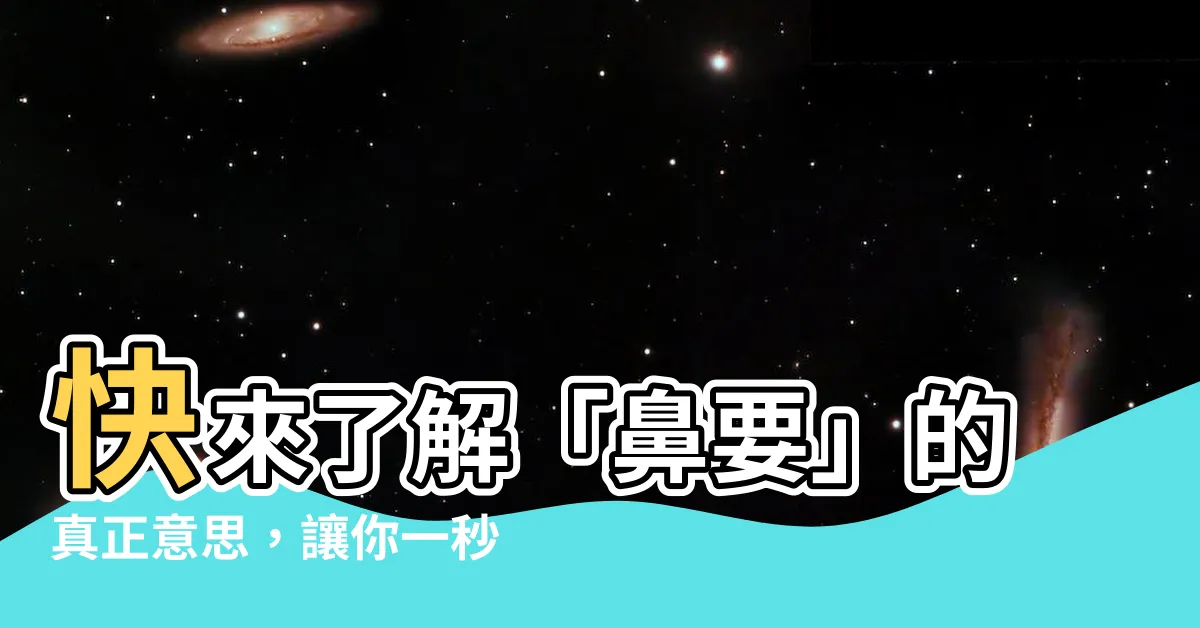 【鼻要 意思】快來瞭解「鼻要」的真正意思，讓你一秒變身國學達人！