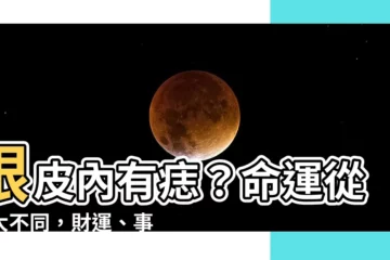 【眼皮內有痣】眼皮內有痣？命運從此大不同，財運、事業、愛情運勢一次告訴你！