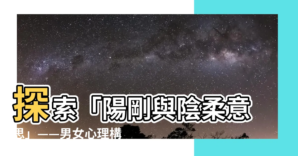 【陽剛與陰柔意思】探索「陽剛與陰柔意思」——男女心理構造的多元特質
