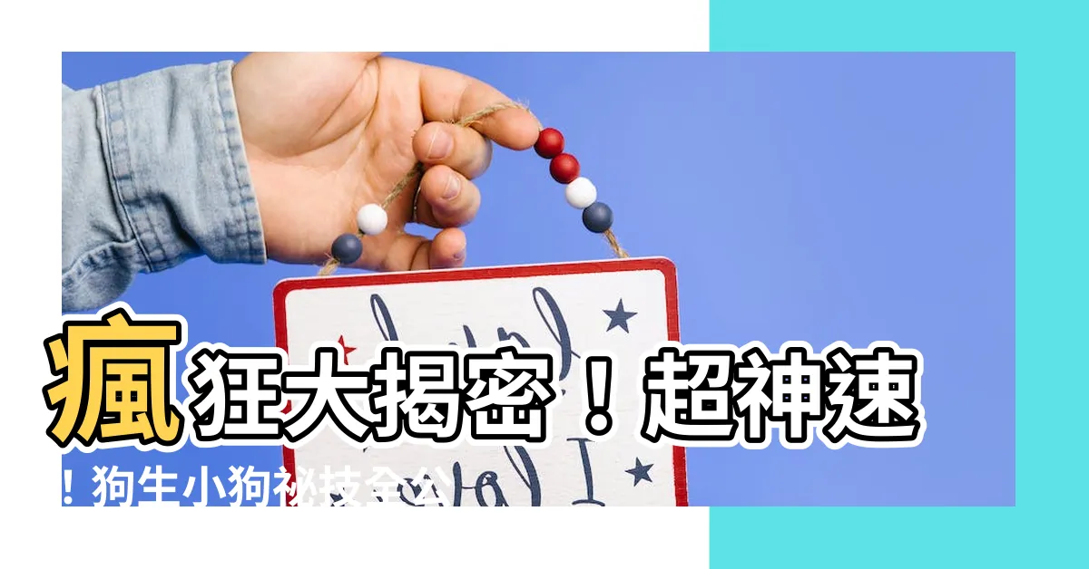 【狗生小狗】瘋狂大揭密！超神速！狗生小狗秘技全公開！