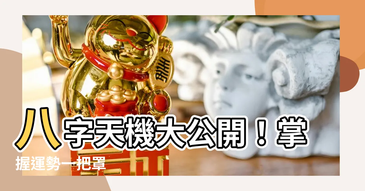 【八字洩天機】八字天機大公開！掌握運勢一把罩