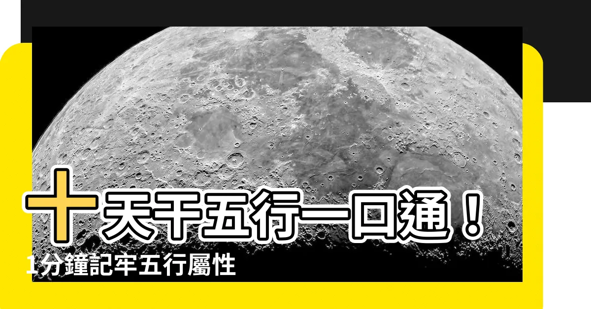 【十天干五行】十天干五行一口通！1分鐘記牢五行屬性不求人！