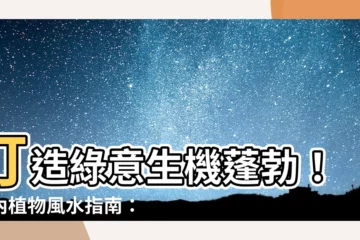 【室內 植物 風水】打造綠意生機蓬勃！室內植物風水指南：招財納吉、桃花盛開