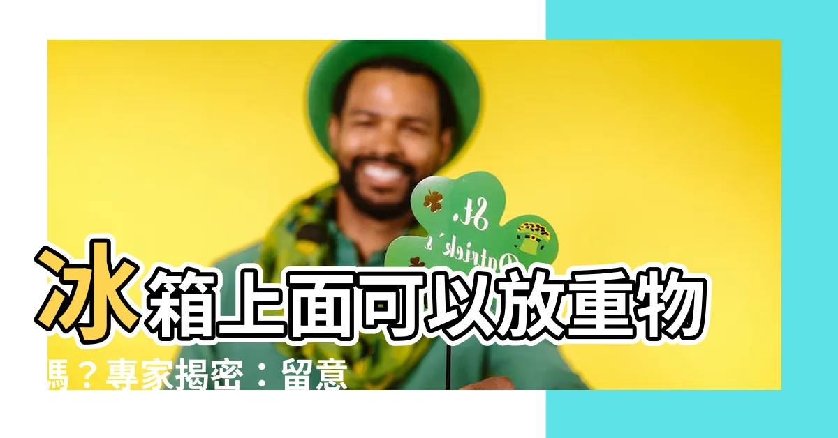 【冰箱上面可以放重物嗎】冰箱上面可以放重物嗎？專家揭密：留意這3點關鍵！
