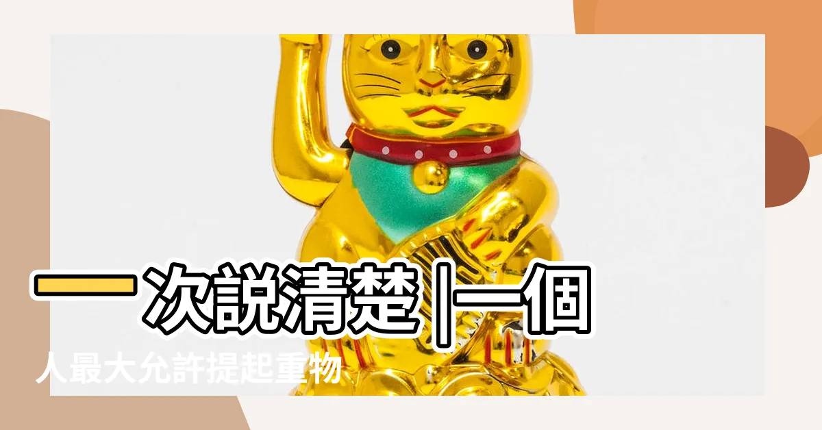 【人可以搬多重】一次説清楚 |一個人最大允許提起重物是多少千克 |人因危害 |