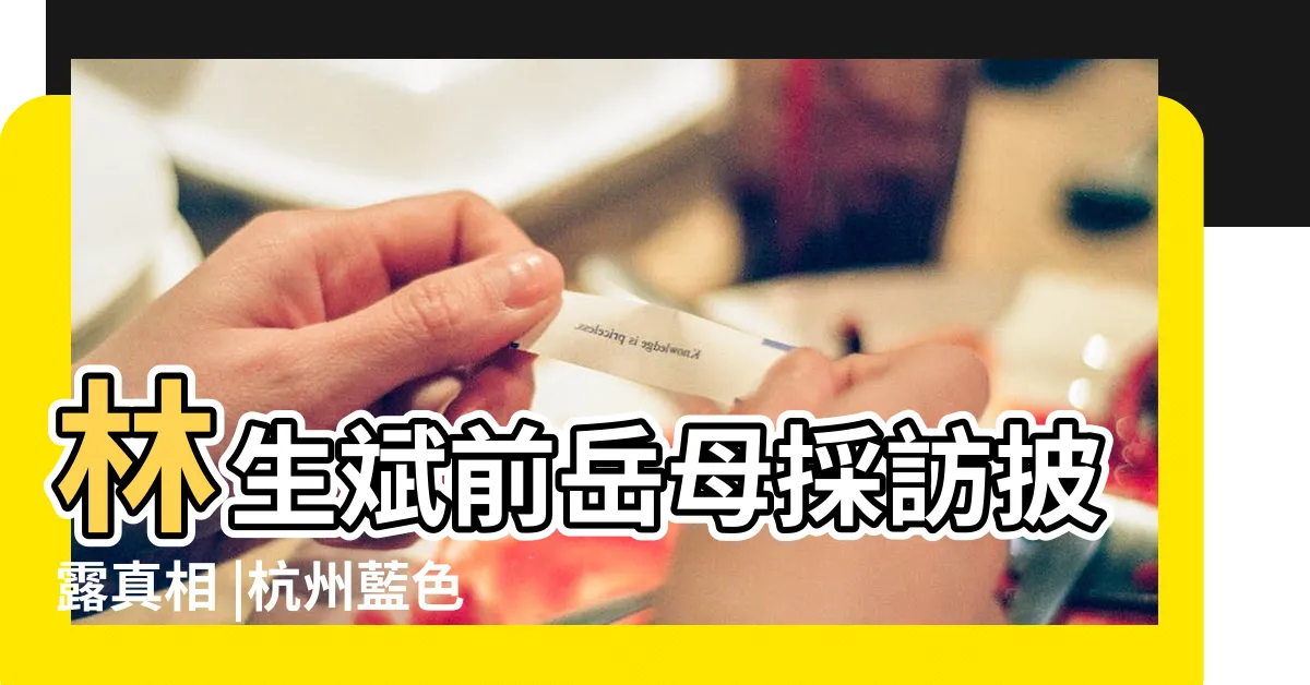 【杭州縱火案真相】林生斌前岳母採訪披露真相 |杭州藍色錢江縱火案 |杭州保姆縱火案再反轉 |