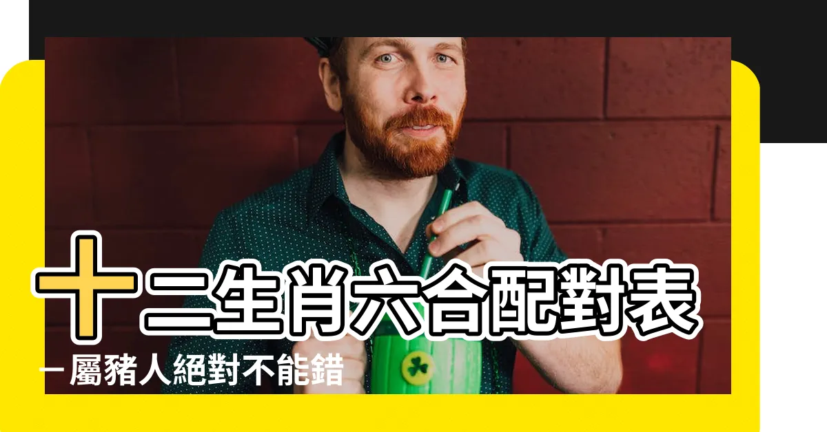 【屬豬六合】十二生肖六合配對表－屬豬人絕對不能錯過的六合生肖！