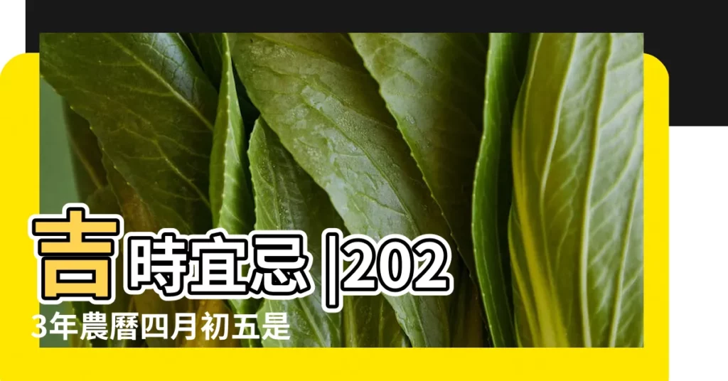 吉時宜忌 |2023年農曆四月初五是吉日嗎 |2023年農曆四月初五日出門出行好不好 |【4月初五是好日子嗎】