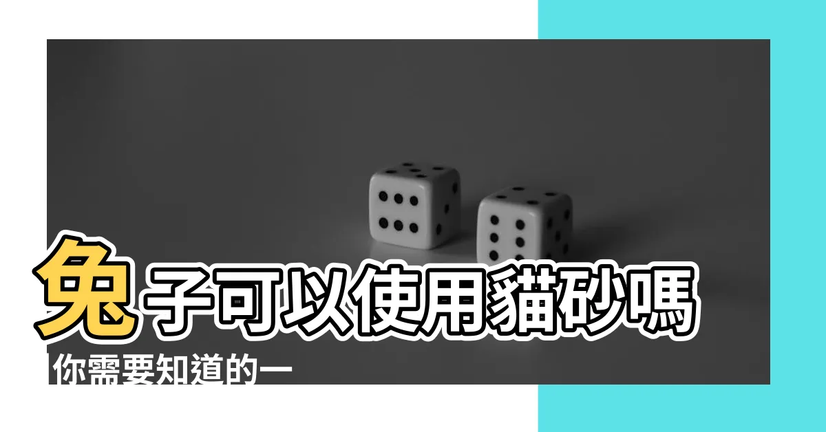 【兔子屁股結塊】兔子可以使用貓砂嗎 |你需要知道的一切 |養兔科普 |