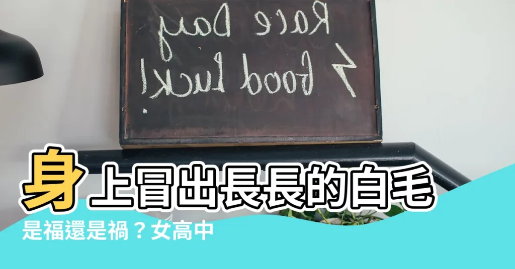 【身上有白色的毛】身上冒出長長的白毛是福還是禍？女高中生為「福毛」爭論不休！