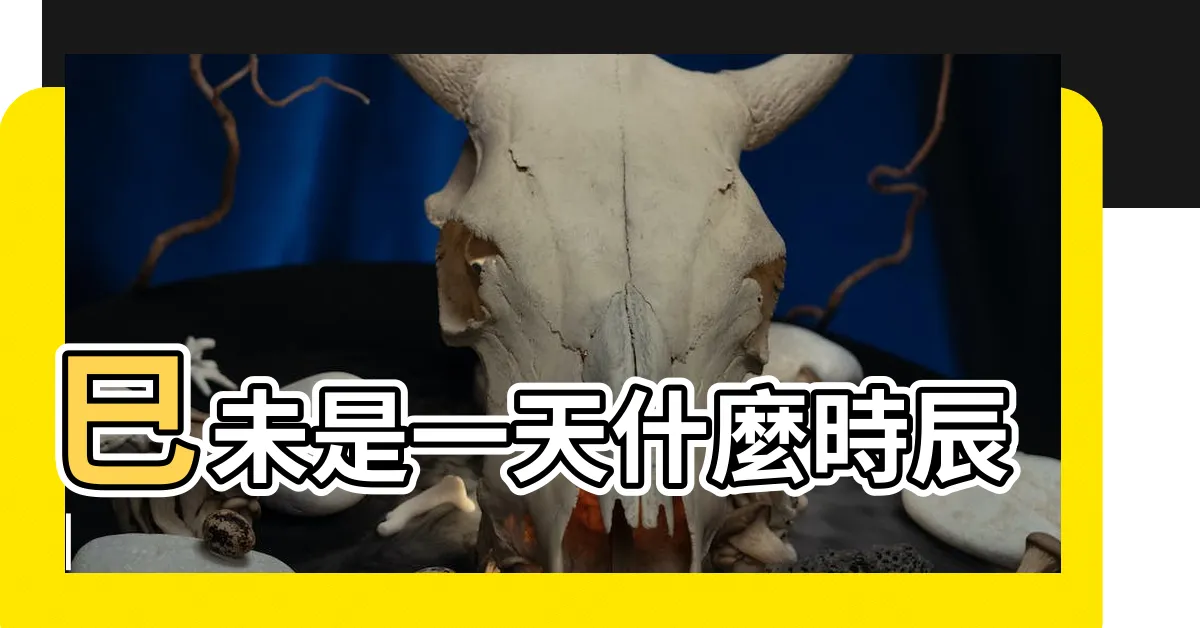 【巳未】巳未是一天什麼時辰 |