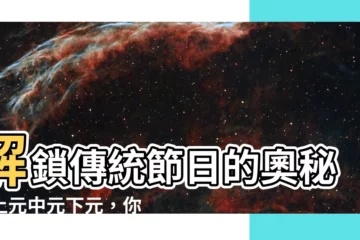 【上元中元下元意思】解鎖傳統節日的奧秘：上元中元下元，你不可不知的意義！