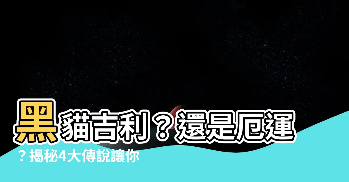 【黑貓 吉利】黑貓吉利？還是厄運？揭秘4大傳説讓你大開眼界！