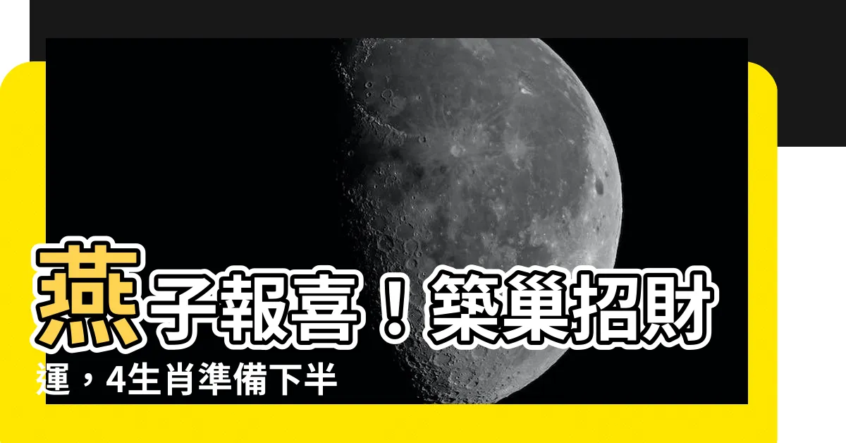 【燕子 風水】燕子報喜！築巢招財運，4生肖準備下半年一飛沖天