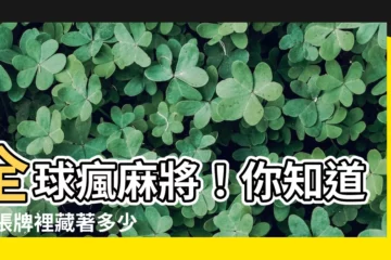【全球人幾台】全球瘋麻將！你知道13張牌裡藏著多少台數？快來挑戰吧！