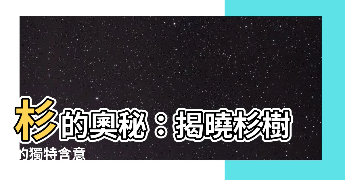 【杉意思】杉的奧秘：揭曉杉樹的獨特含意