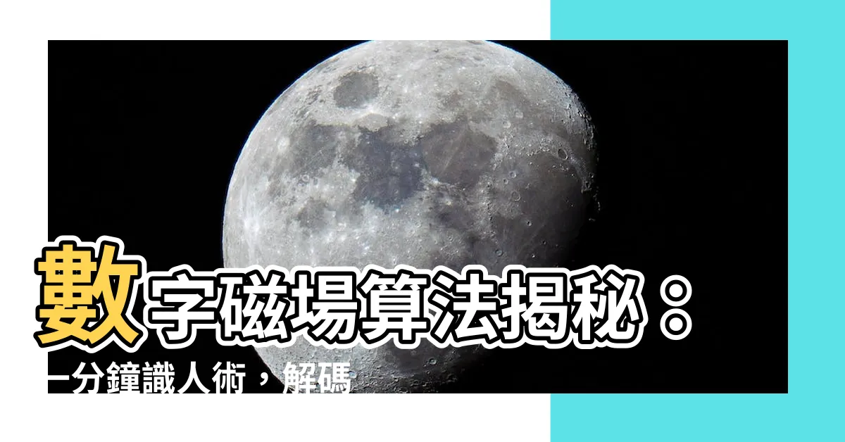 【數字磁場算法】數字磁場算法揭秘：一分鐘識人術，解碼人生走勢