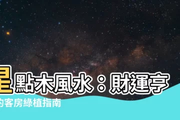 【星點木風水】星點木風水：財運亨通的客房綠植指南