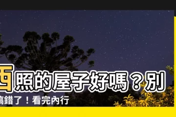 【西照的屋子好嗎】西照的屋子好嗎？別再搞錯了！看完內行人解析，後悔沒早知道