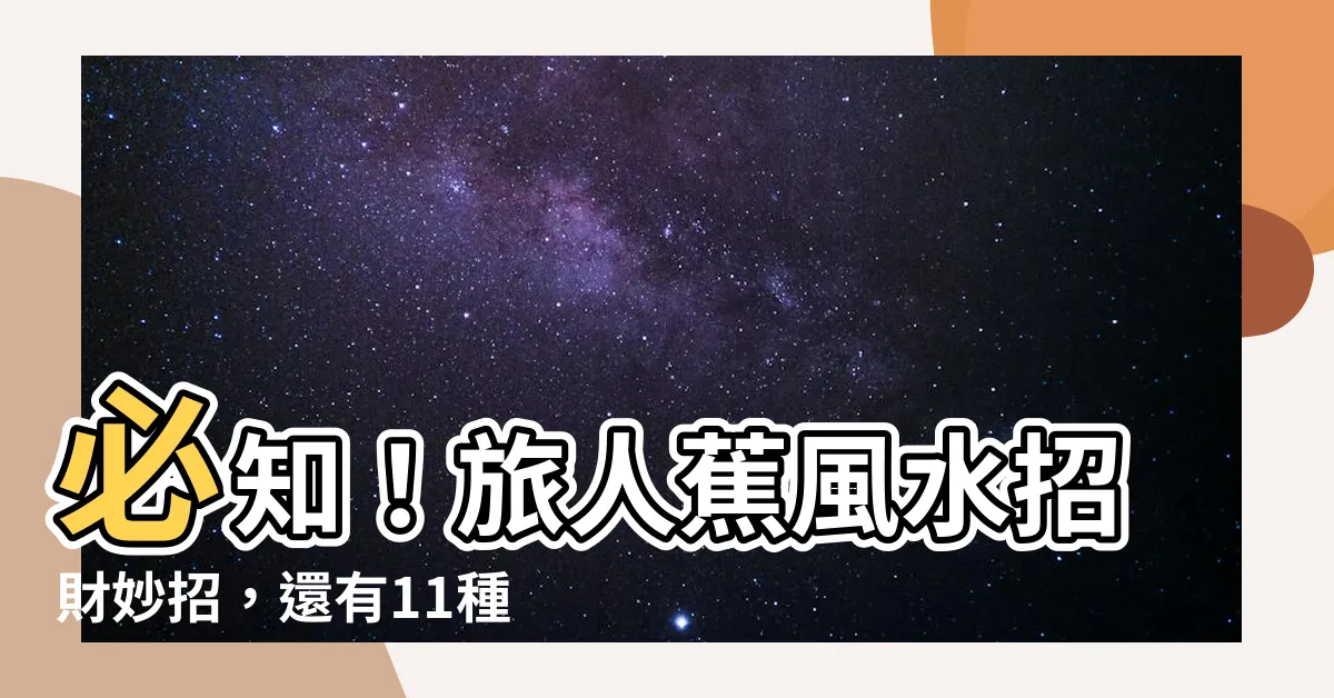 【旅人蕉風水】必知！旅人蕉風水招財妙招，還有11種大株植物，擺在家超提運！