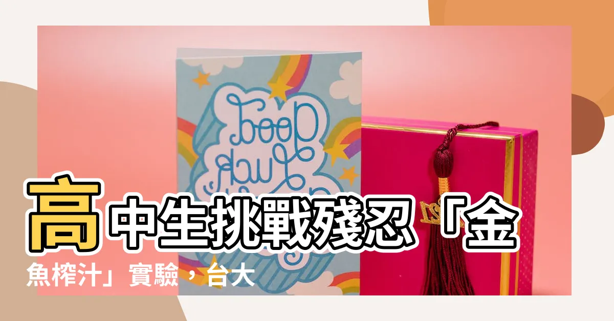 【榨金魚】高中生挑戰殘忍「金魚榨汁」實驗，台大營隊成員震驚不已