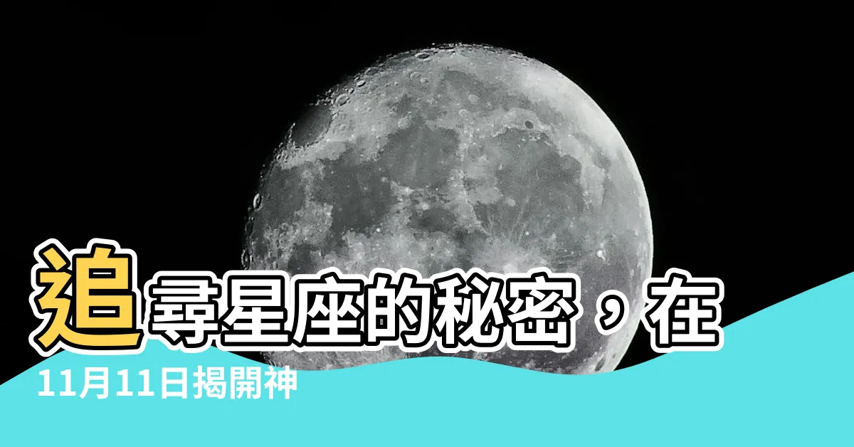 【11月11日 星座】追尋星座的秘密，在11月11日揭開神秘面紗！