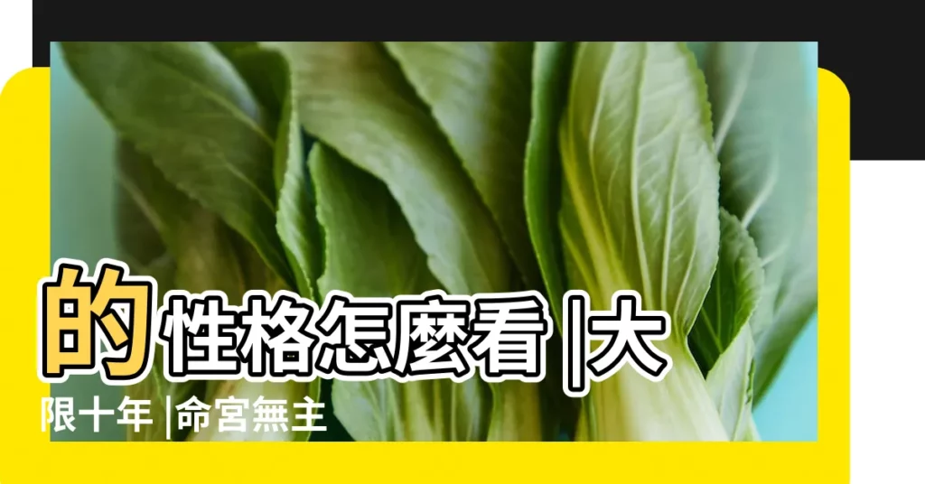 的性格怎麼看 |大限十年 |命宮無主星與 |【紫微鬥數空宮詳解】