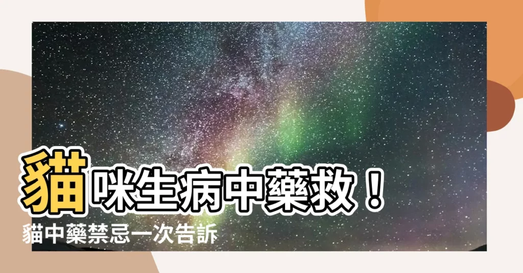 【貓中藥禁忌】貓咪生病中藥救！ 貓中藥禁忌一次告訴你！