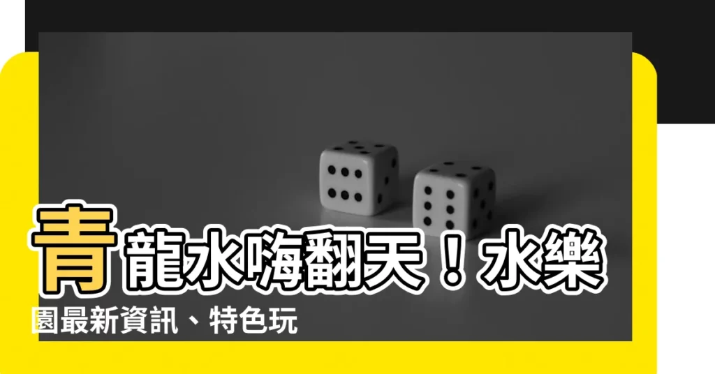 【青龍水】青龍水嗨翻天！水樂園最新資訊、特色玩法大公開！