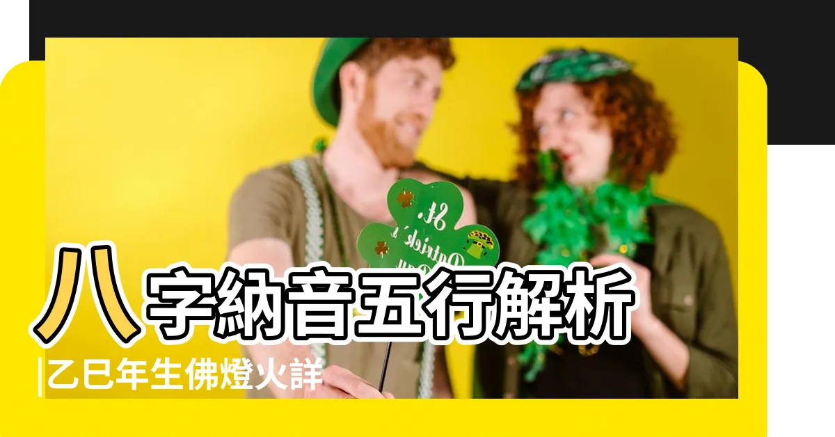 【乙巳 納音】八字納音五行解析 |乙巳年生佛燈火詳解 |