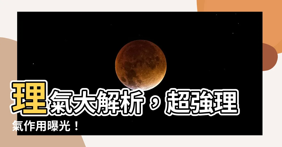 【理氣】理氣大解析，超強理氣作用曝光！