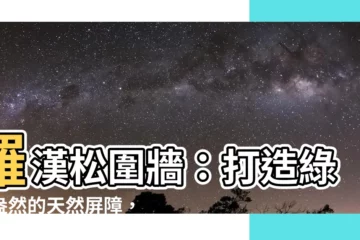 【羅漢松圍牆】羅漢松圍牆：打造綠意盎然的天然屏障，提升家居質感！