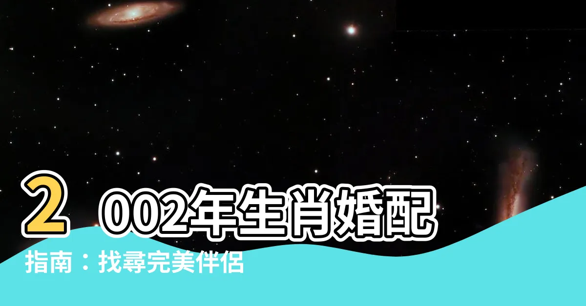 【2002年生肖】2002年生肖婚配指南：找尋完美伴侶