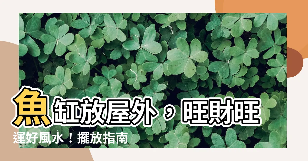 【魚缸放屋外】魚缸放屋外，旺財旺運好風水！擺放指南一次看