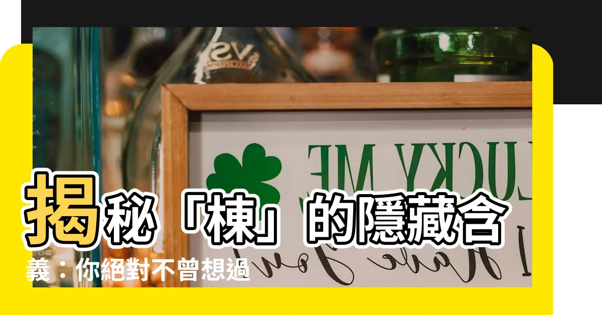 【棟 意思】揭秘「棟」的隱藏含義：你絕對不曾想過的獨特解讀！