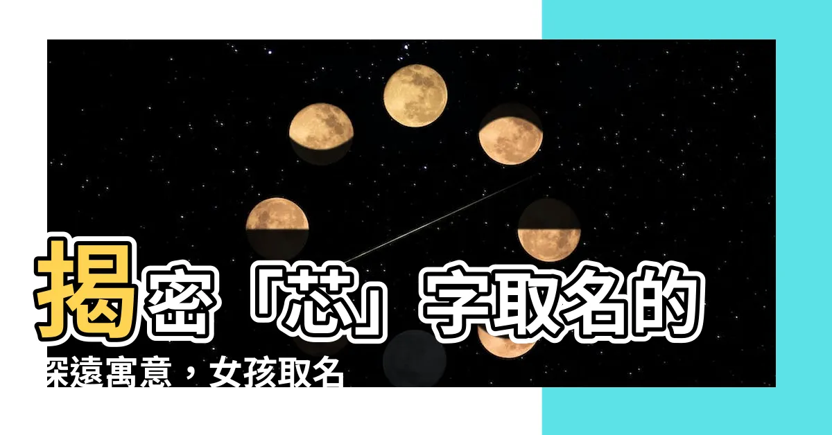 【芯 意思 名字】揭密「芯」字取名的深遠寓意，女孩取名好意涵一次看！