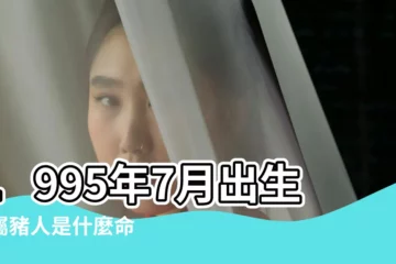 【95年屬豬七月出生的命運如何】1995年7月出生的屬豬人是什麼命 |1995年7月生屬豬的性格 |1995年屬豬人2023年運勢及運程95年28歲生肖 |