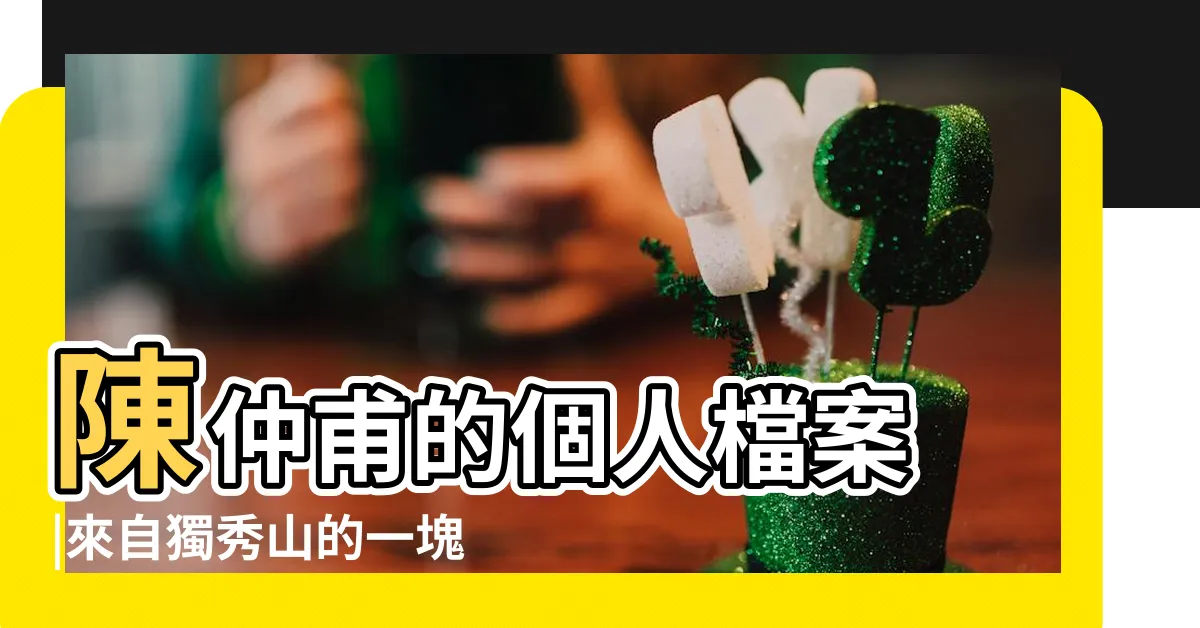 【陳仲甫】陳仲甫的個人檔案 |來自獨秀山的一塊 |