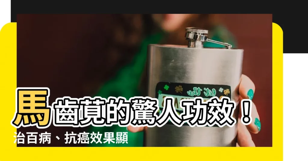 【馬 齒 莧】馬齒莧的驚人功效！治百病、抗癌效果顯著