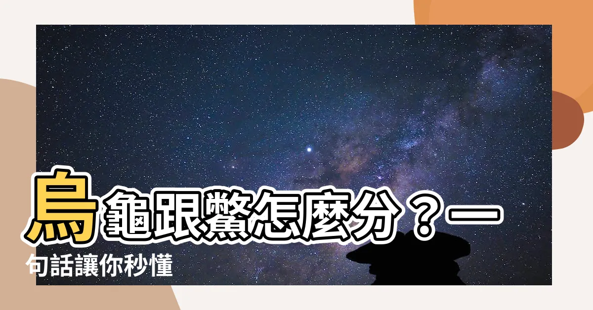 【烏龜跟鱉怎麼分】烏龜跟鱉怎麼分？一句話讓你秒懂