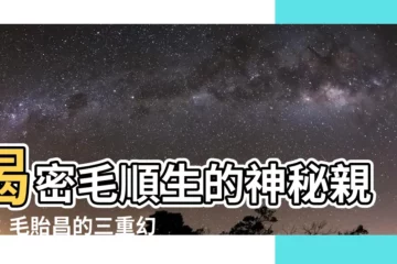 【毛順生】揭密毛順生的神秘親戚：毛貽昌的三重幻影