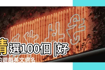 【與英文有關的遊戲名字】精選100個 |好聽的遊戲英文網名 |好看的遊戲英文名字 |